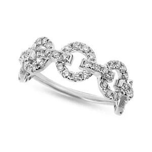 0.55ctw Diamond Rolo Link Ring in 14 Karat Gold