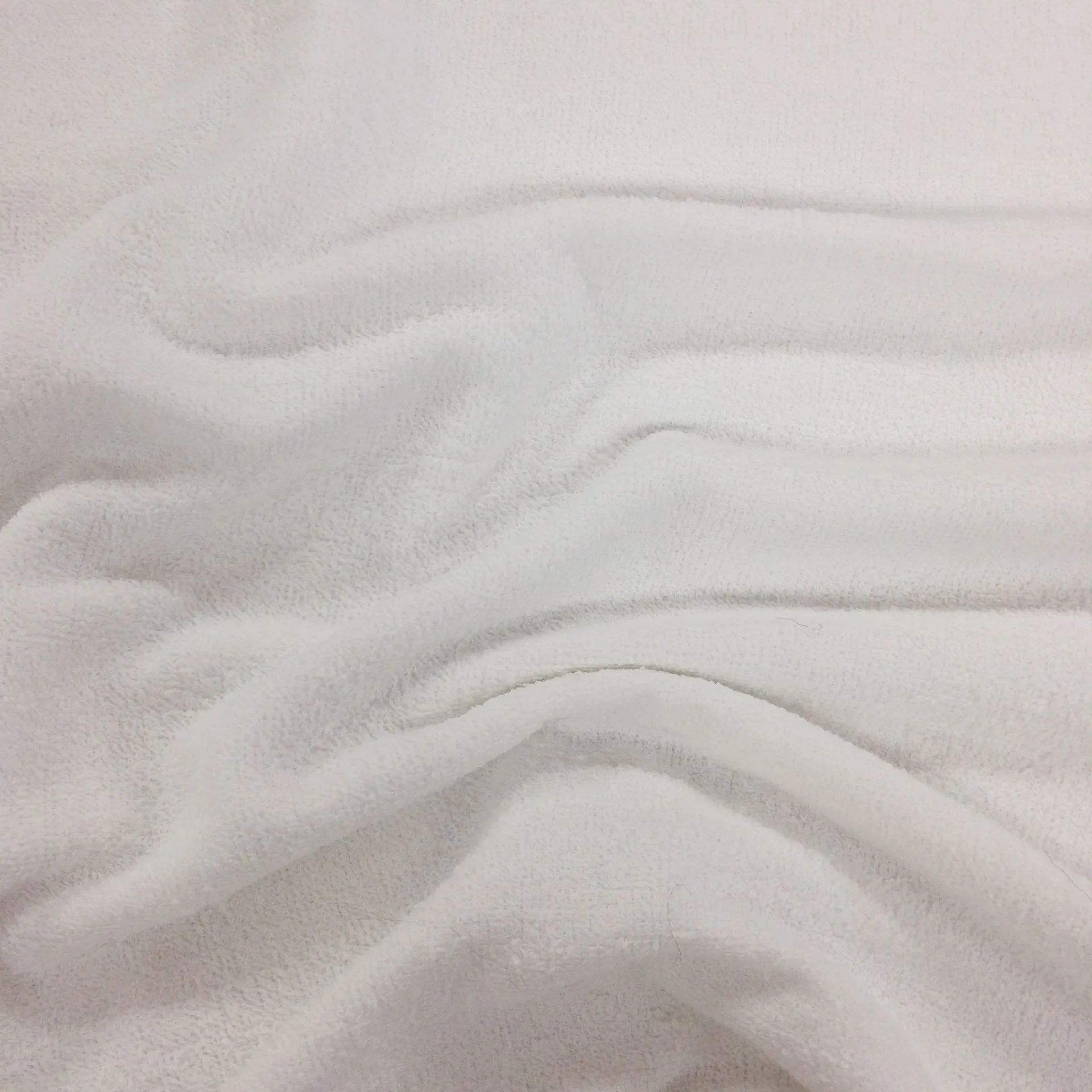 100% Cotton Towelling - White - Sold by Half Metre