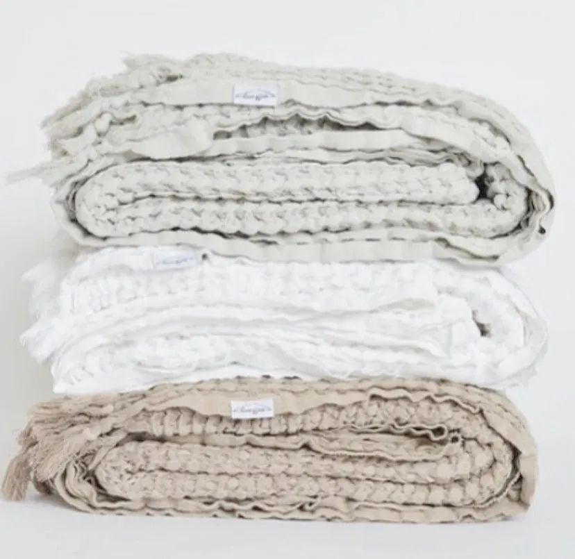 100% Turkish Cotton Waffle Throw