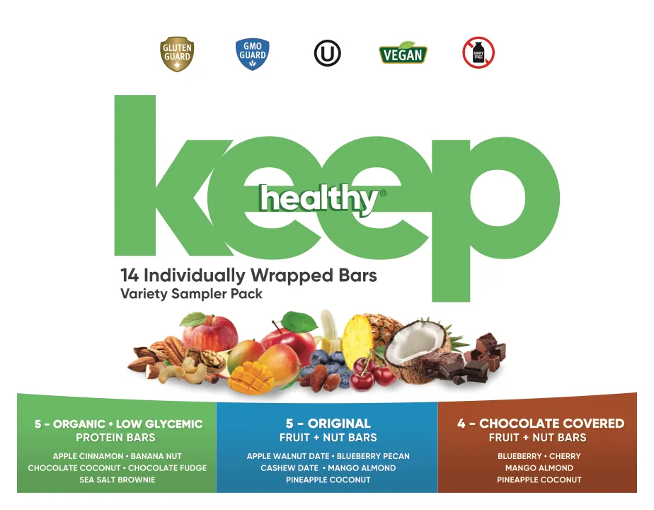 14 Individually Wrapped Bars - Sampler Variety Pack