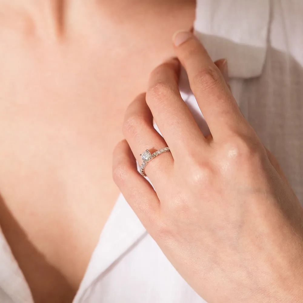 18ct White Gold .46ct Diamond Comet Ring