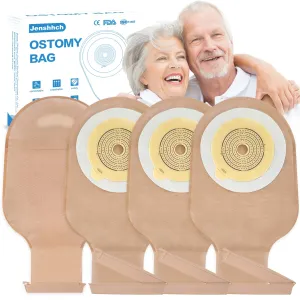 22 PCS Colostomy Bags, One Piece Drainable Ostomy Pouch for Adult with Closure Ostomy Bag with 4 Tail Closure Clips Ostomy Supplies for Stome Care Colostomy Supplies Ileostomy Supplies