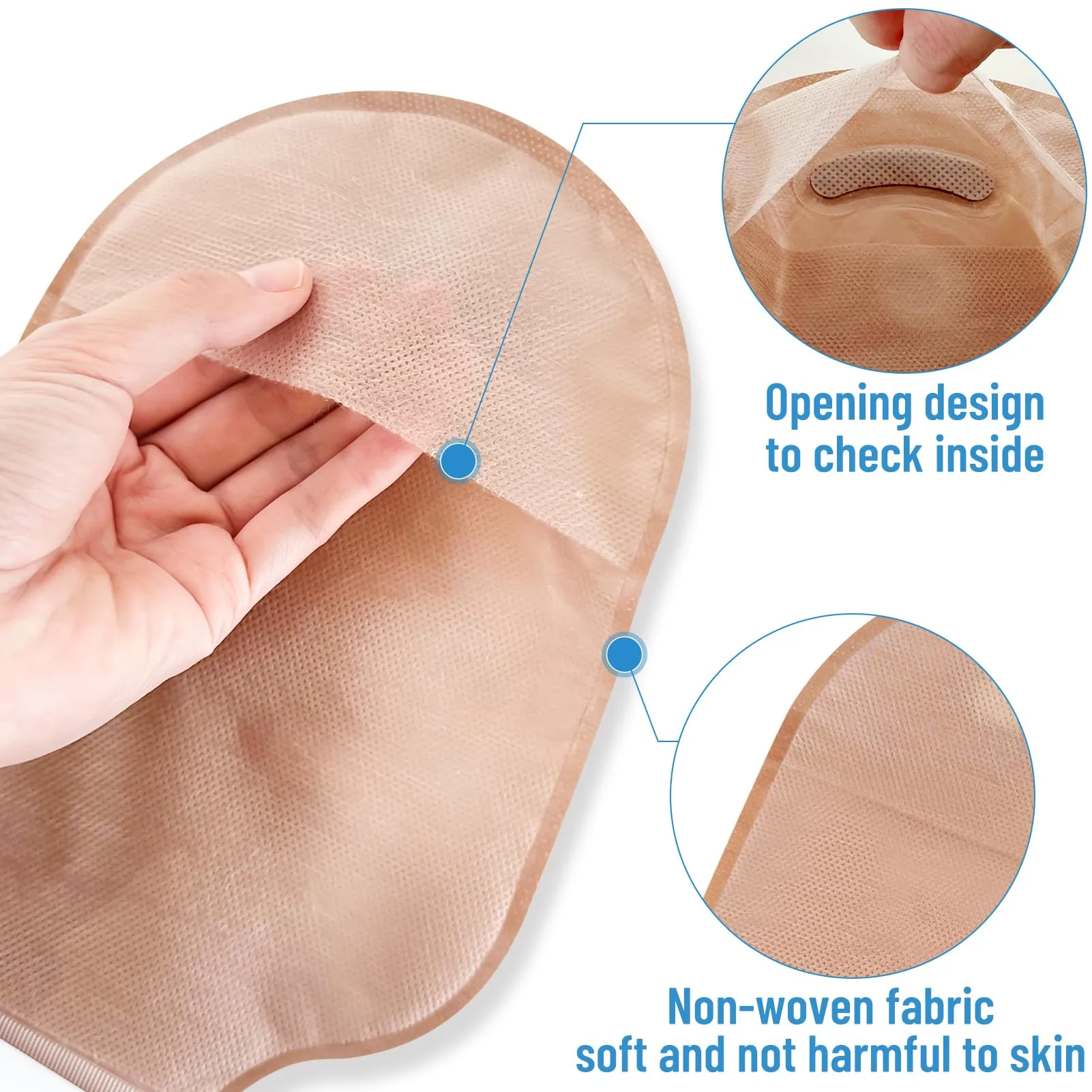 22 PCS Colostomy Bags, One Piece Drainable Ostomy Pouch for Adult with Closure Ostomy Bag with 4 Tail Closure Clips Ostomy Supplies for Stome Care Colostomy Supplies Ileostomy Supplies