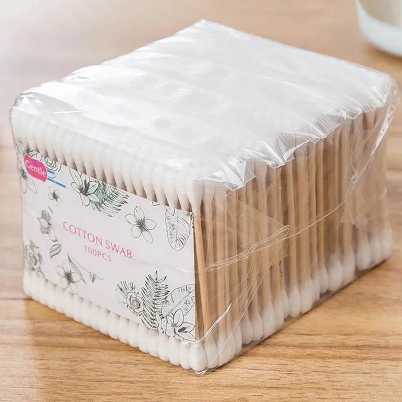 500pcs/Pack Double Head Cotton Bamboo Cotton Buds