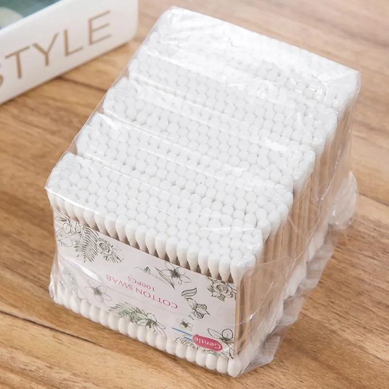 500pcs/Pack Double Head Cotton Bamboo Cotton Buds