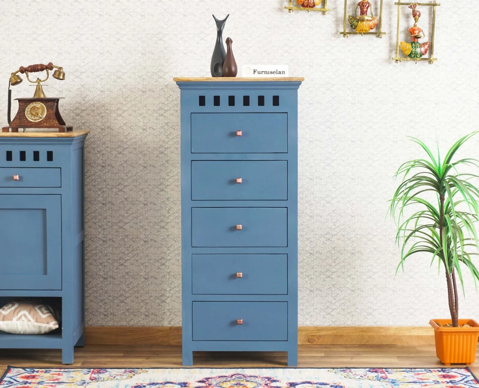 Alexandria Solid Wood Chest of Drawer- Five Drawer