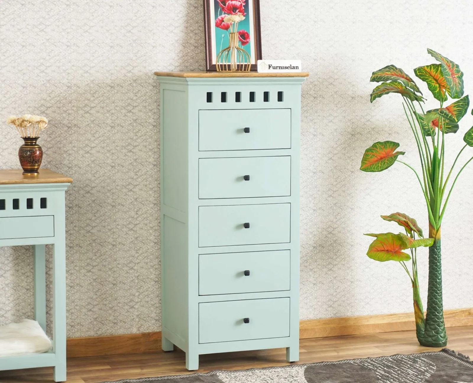 Alexandria Solid Wood Chest of Drawer- Five Drawer