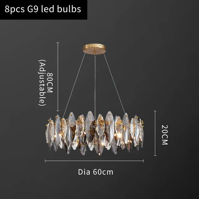 Amber Crystal Chandelier