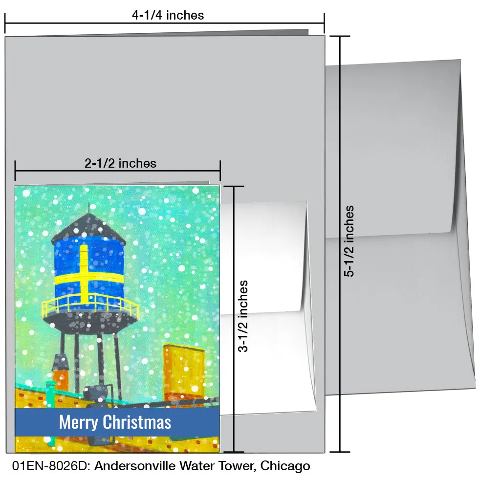 Andersonville Water Tower, Chicago, Greeting Card (8026D)