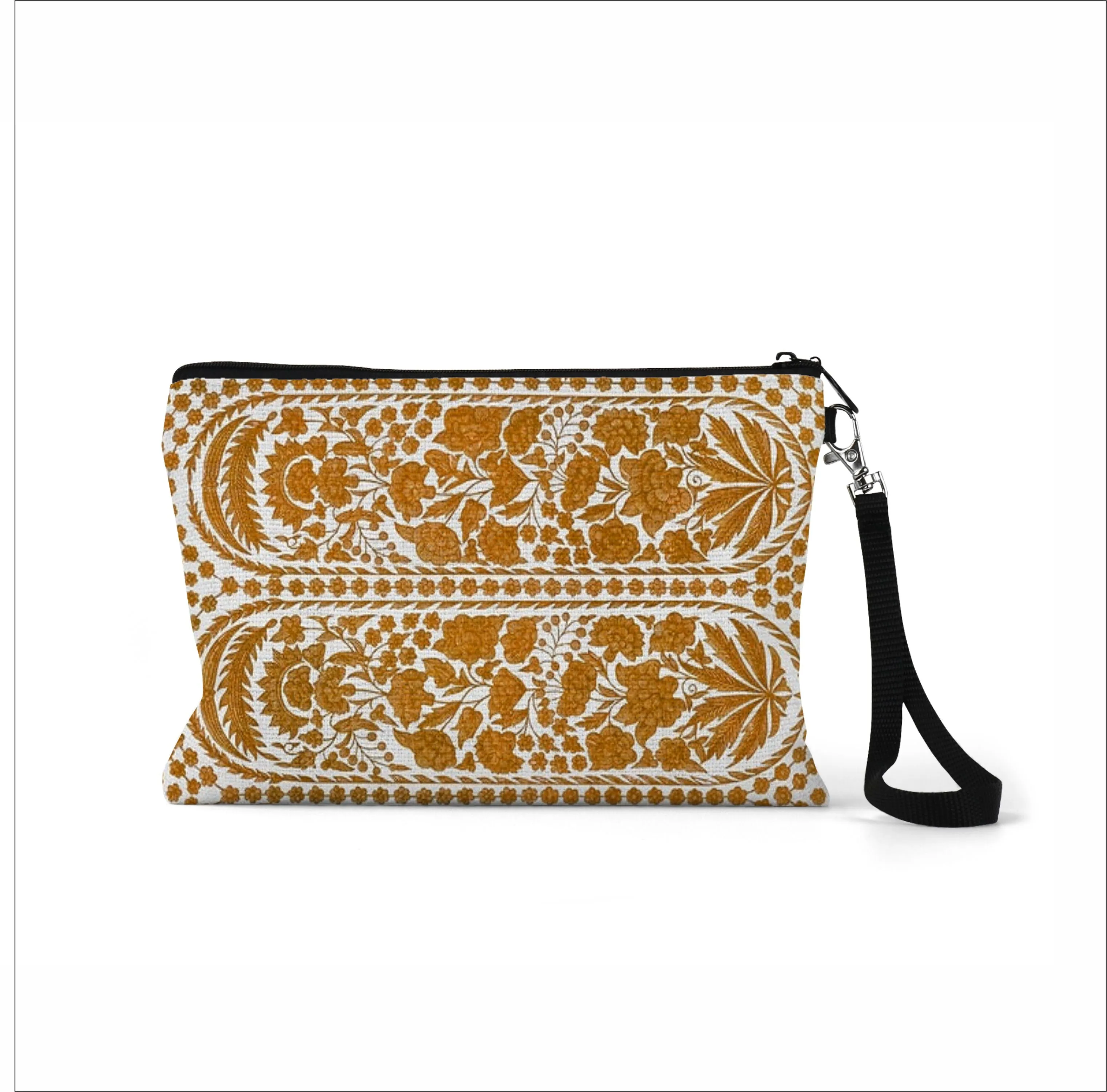 Angelica Zippered Linen Blend Bag
