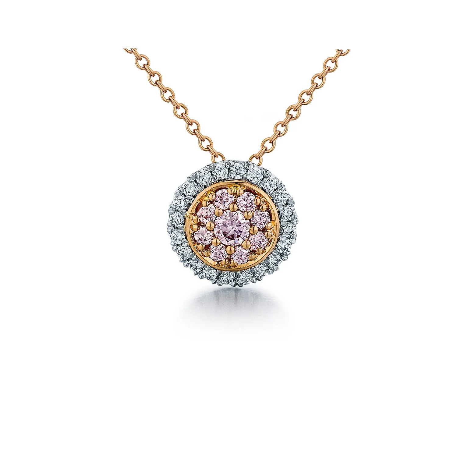 Argyle Pink Diamond Halo Pendant