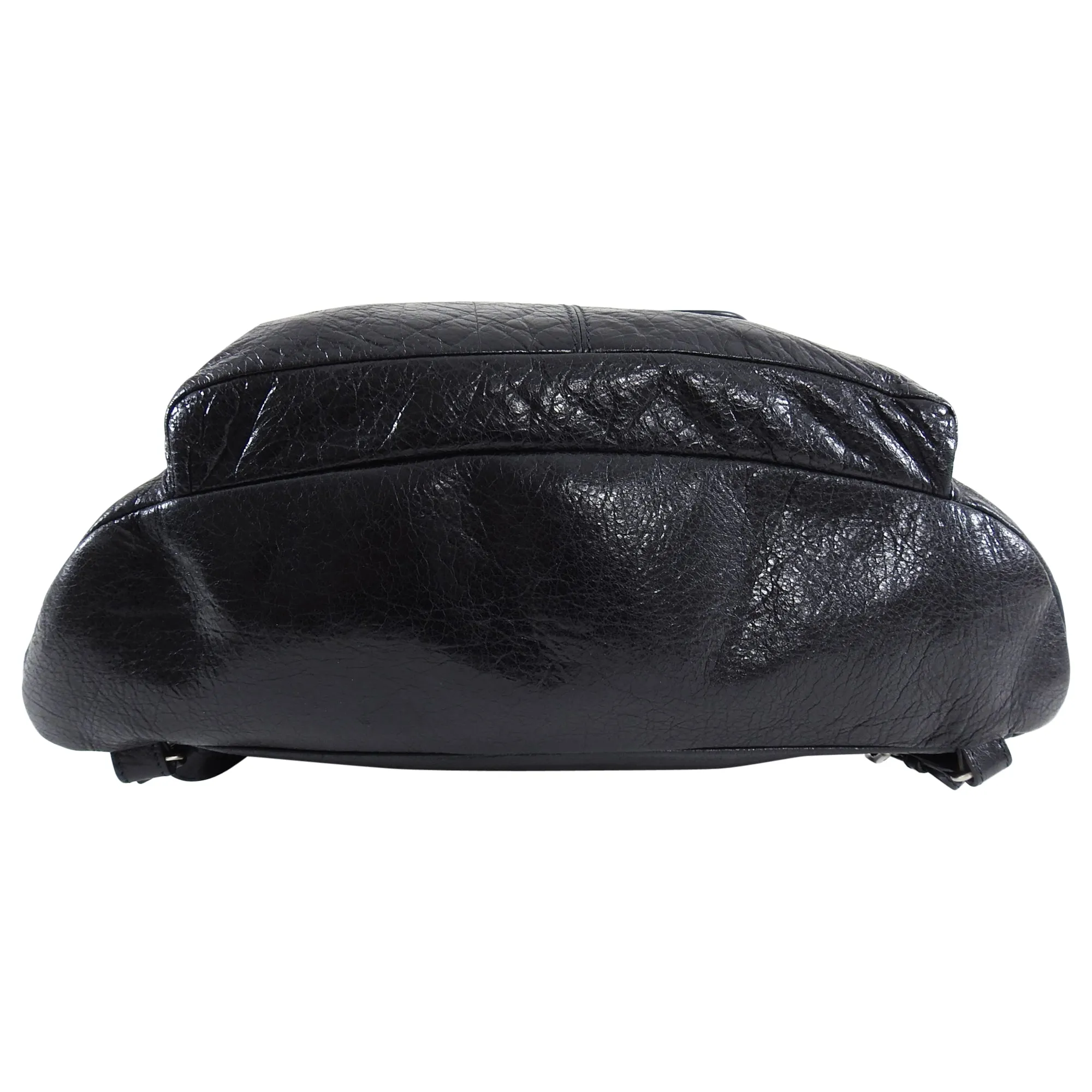 Balenciaga Black City Moto Traveller Backpack Bag