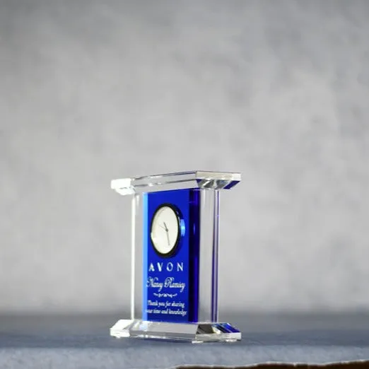 Blue/Clear Crystal Clock
