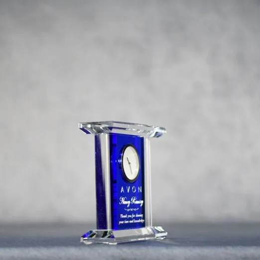 Blue/Clear Crystal Clock