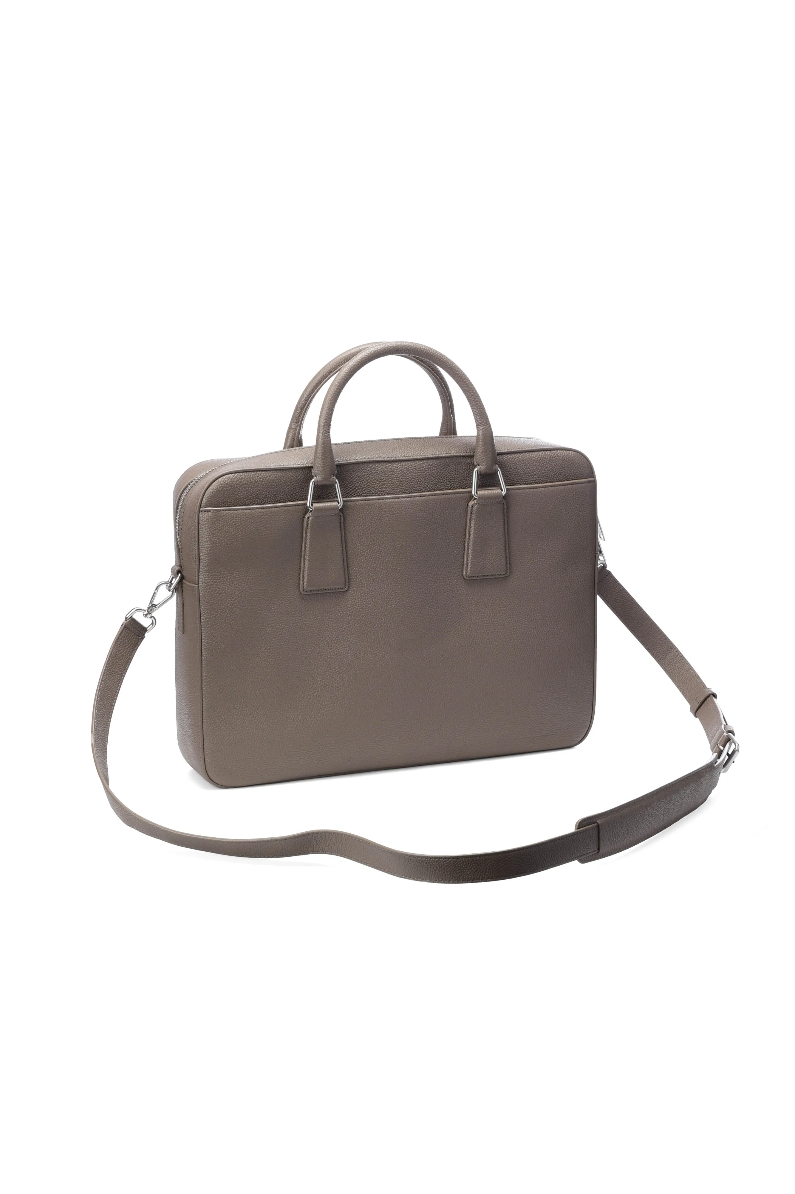 Briefcase en cuir grainé