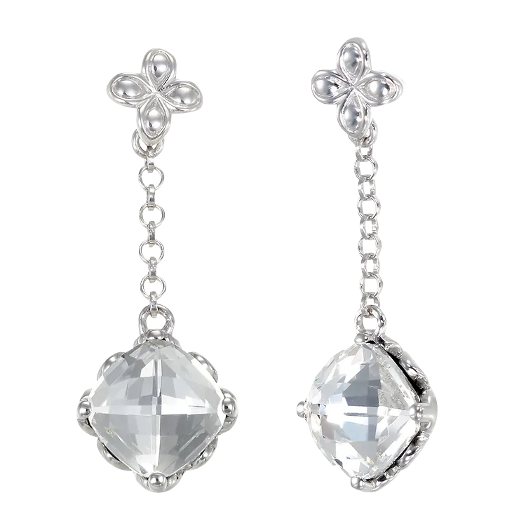 Brilliant White Crystal Earrings