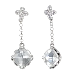 Brilliant White Crystal Earrings