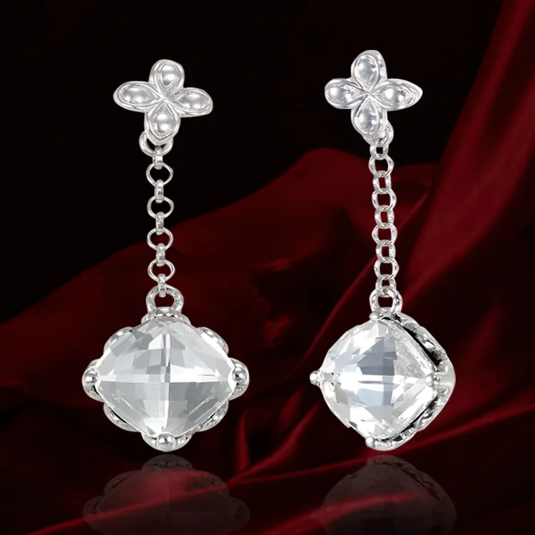 Brilliant White Crystal Earrings