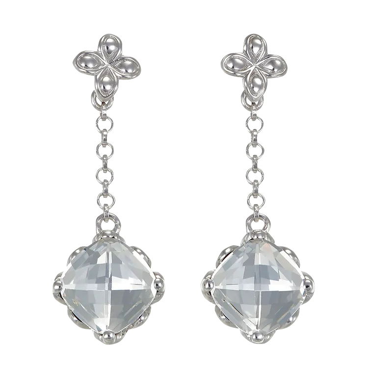 Brilliant White Crystal Earrings