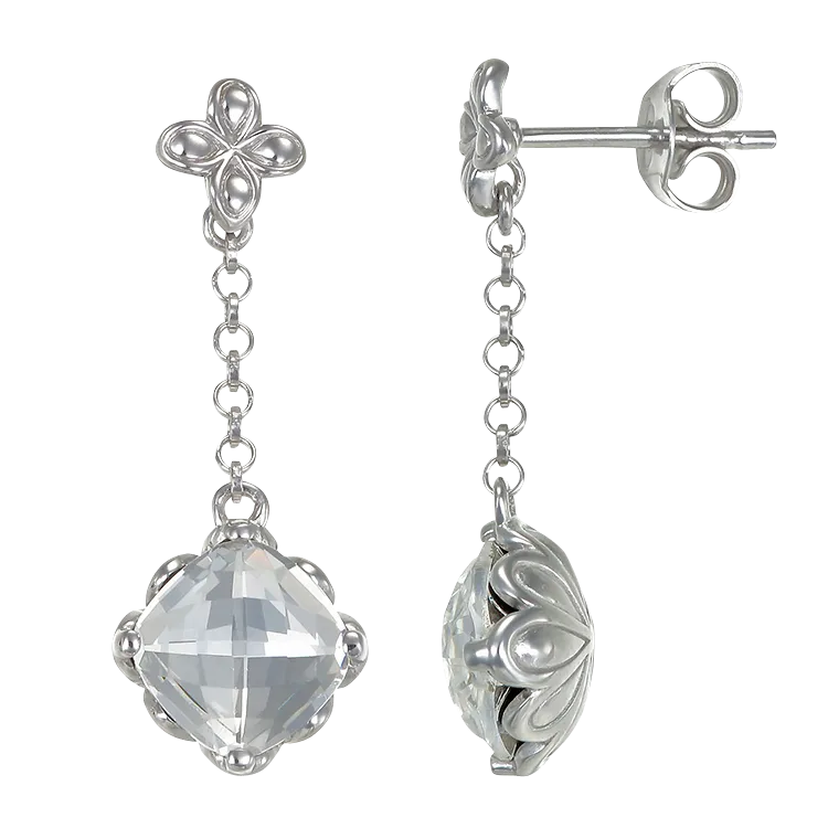 Brilliant White Crystal Earrings