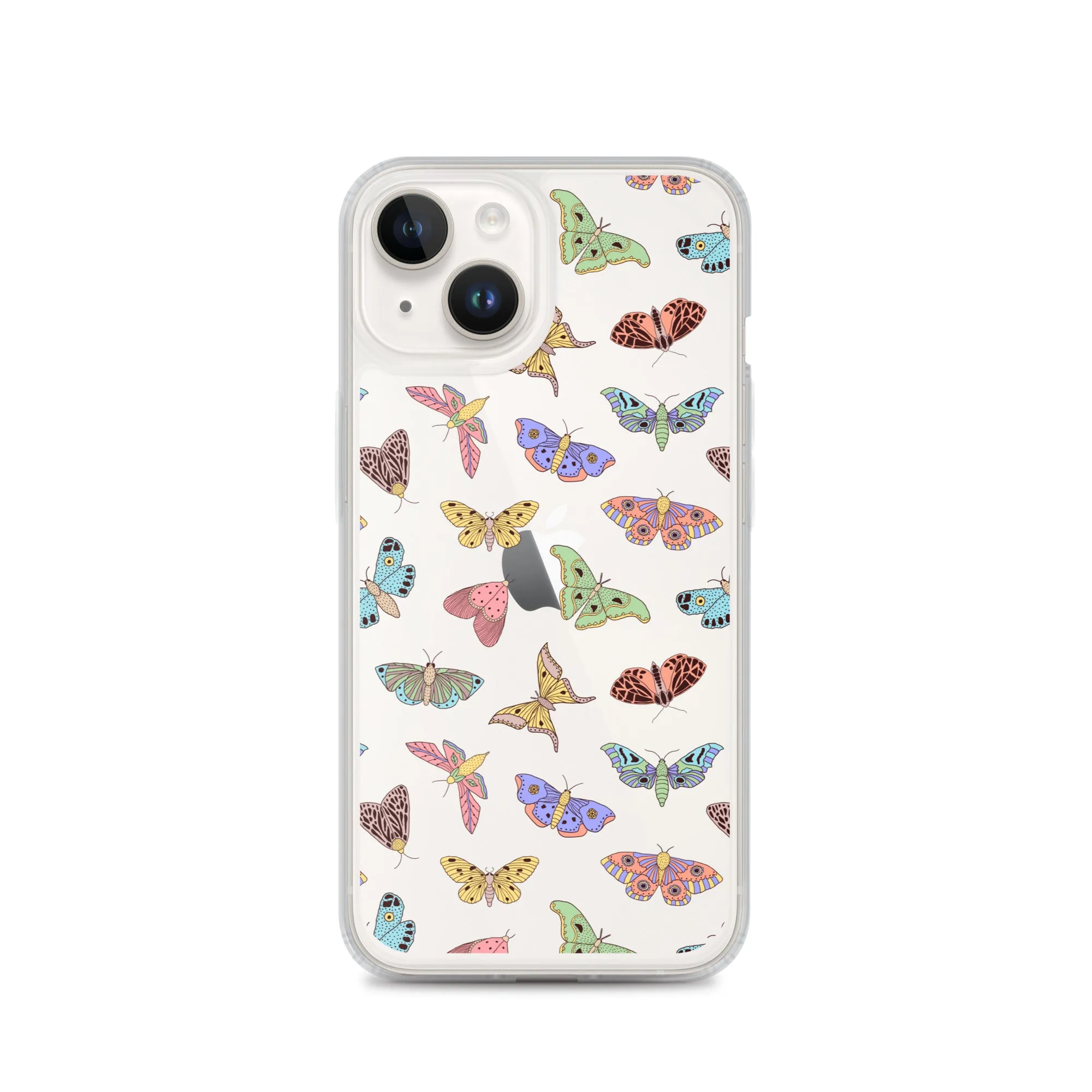 Butterfly Clear iPhone 15 14 13 12 Pro Max Case, Moth Cool Transparent Print Cute Gift Aesthetic iPhone 11 Mini SE XS XR X 7 8 Cell Phone