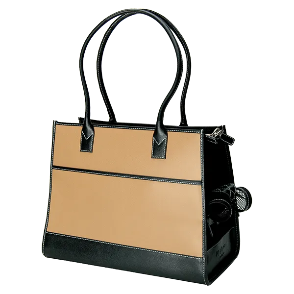 Camel & Black Leather Carrier