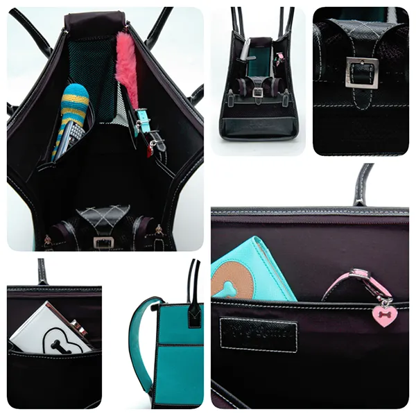 Camel & Black Leather Carrier