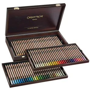 Caran d'Ache Pastel Pencil Wooden Box of 84