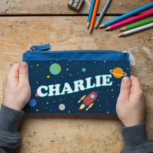 Children's Personalised Space Fabric Pencil Case