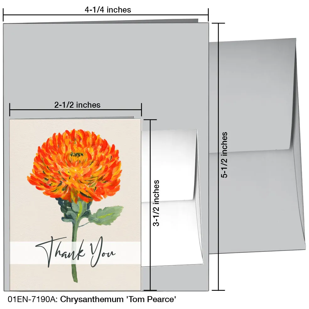 Chrysanthemum 'Tom Pearce', Greeting Card (7190A)