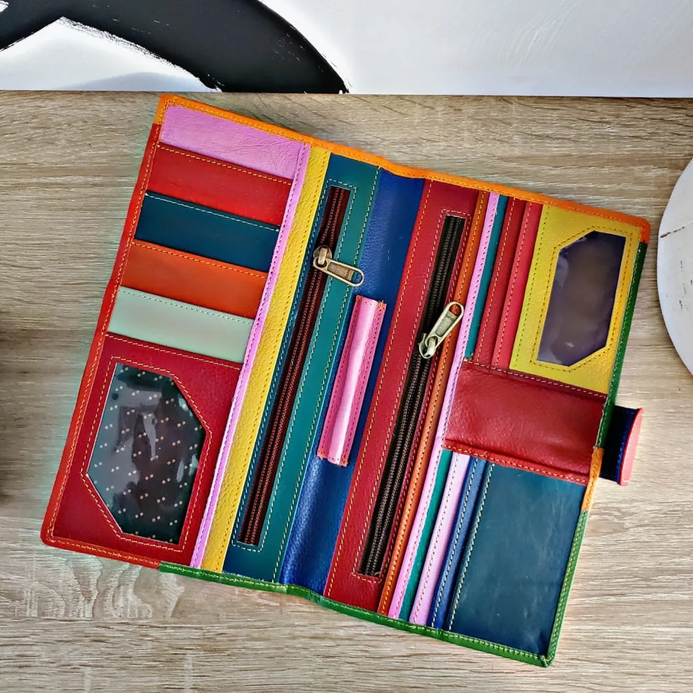 Color  Block Oversized Wallet