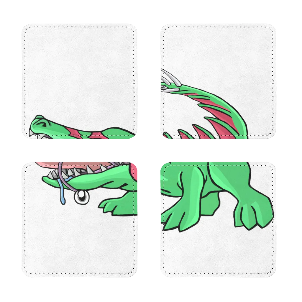 Crocodilas Sublimation Coasters Pack of Four