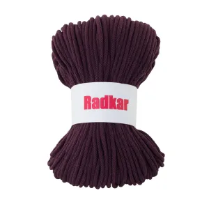 Dark plum 395 Braided cotton cord 5mm