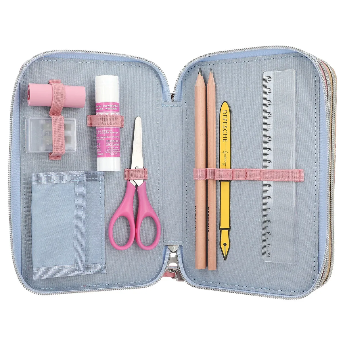 Depesche TOPModel 3-Compartment Pencil Case Team Teddy