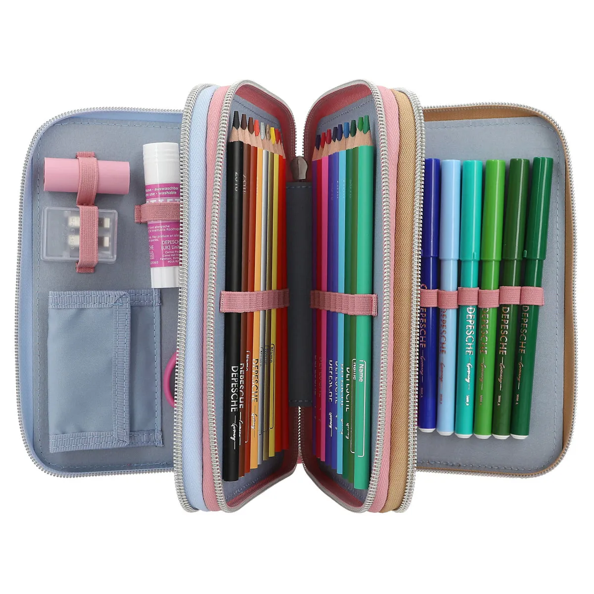 Depesche TOPModel 3-Compartment Pencil Case Team Teddy