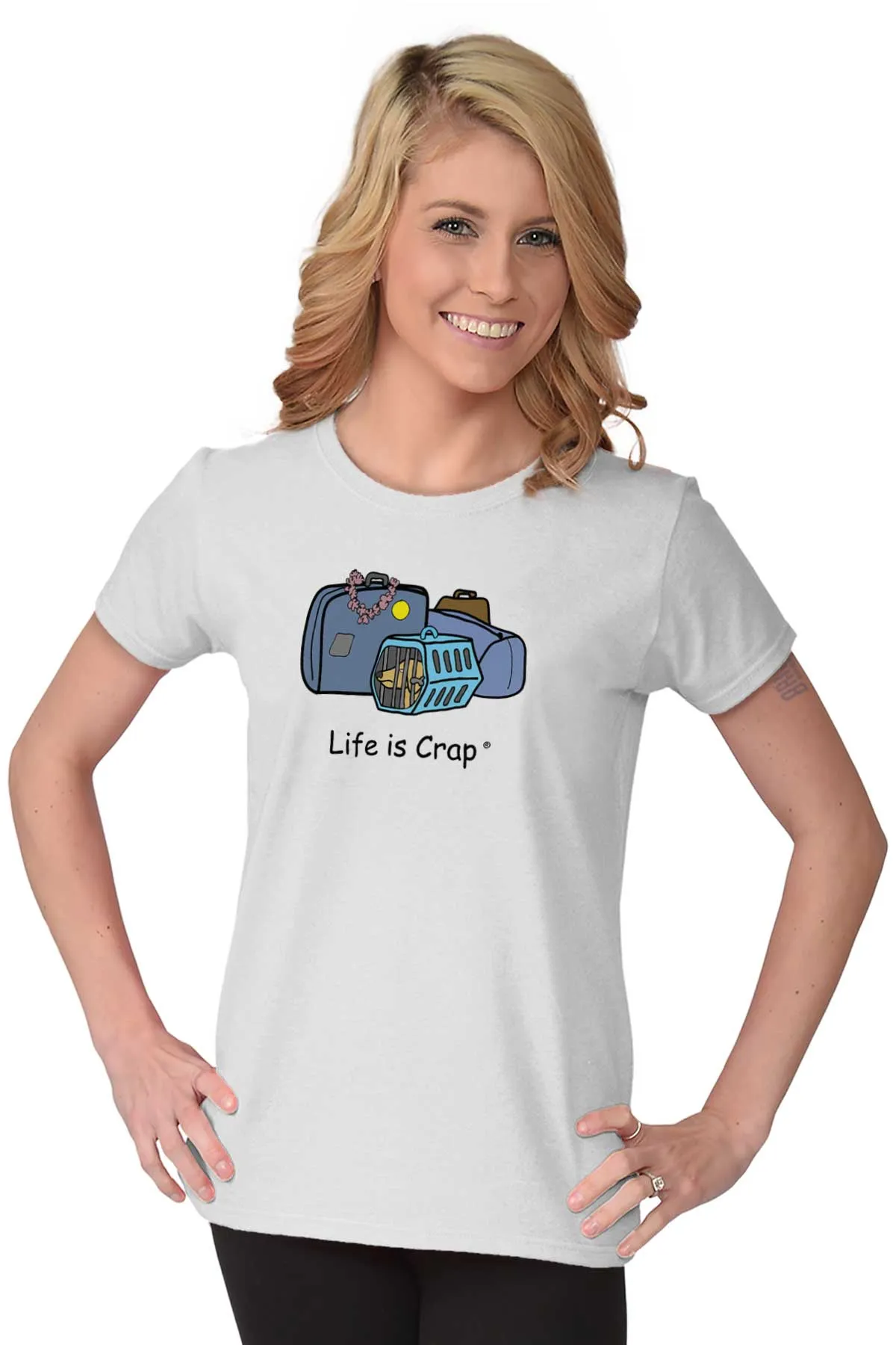 Dog Carrier Ladies T-Shirt