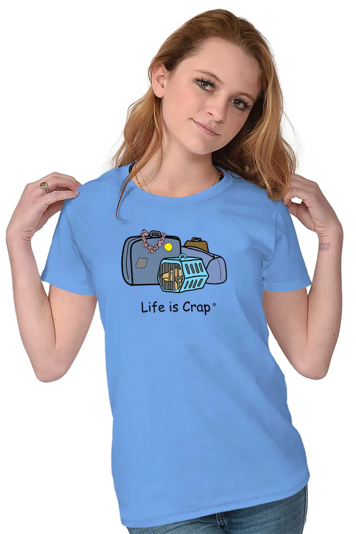 Dog Carrier Ladies T-Shirt