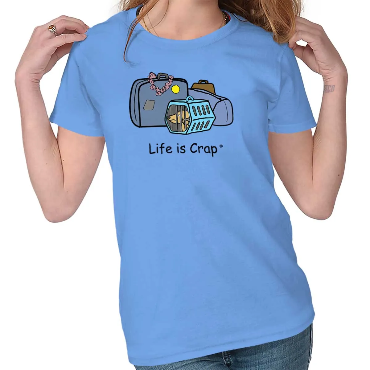 Dog Carrier Ladies T-Shirt