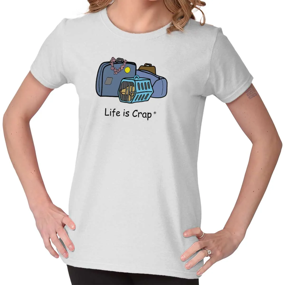 Dog Carrier Ladies T-Shirt