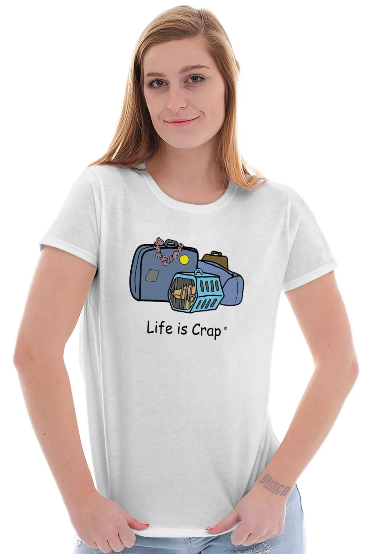 Dog Carrier Ladies T-Shirt