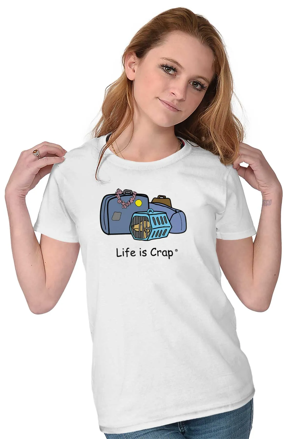 Dog Carrier Ladies T-Shirt
