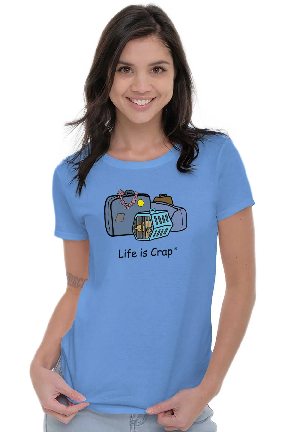 Dog Carrier Ladies T-Shirt