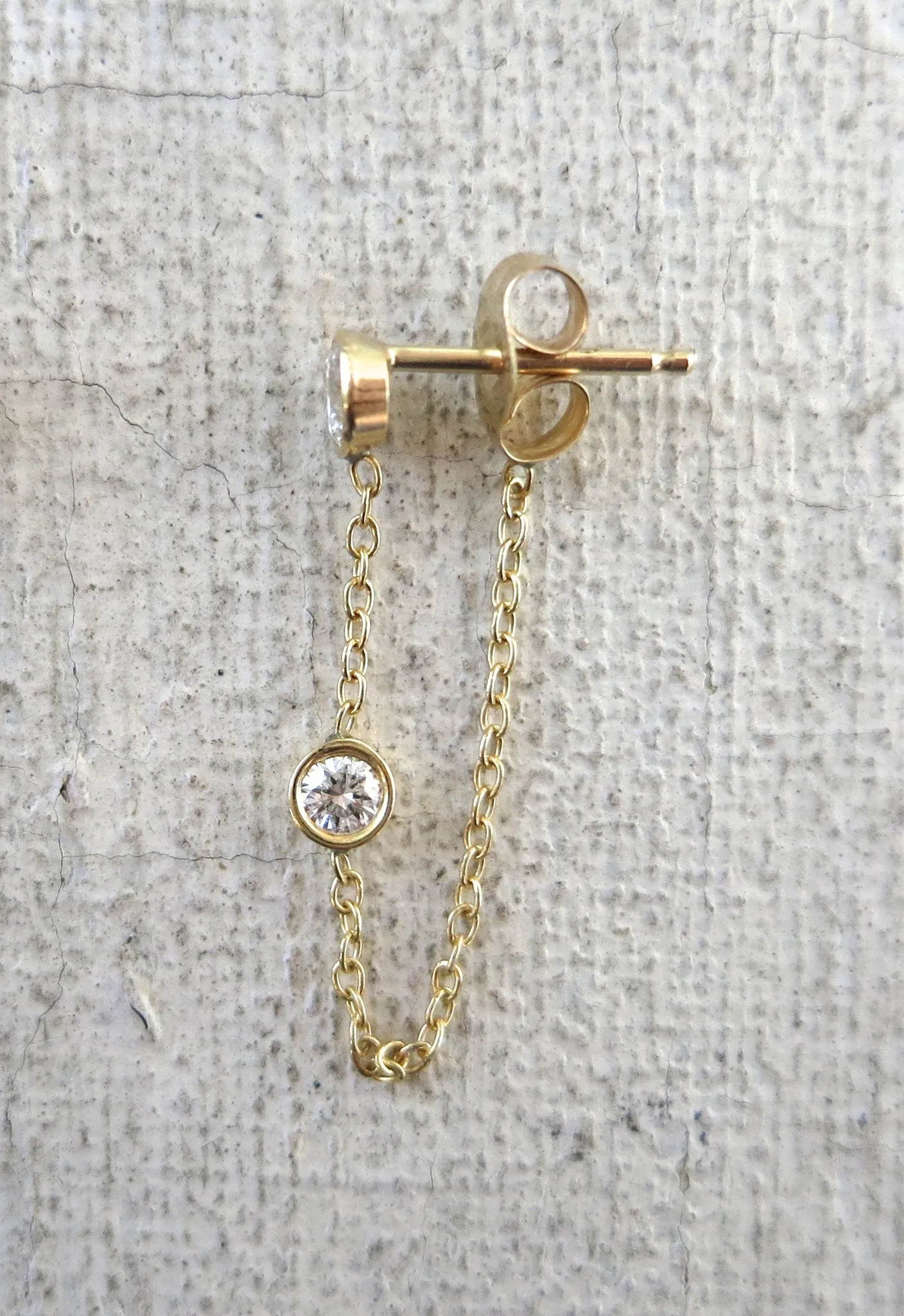 Double Diamond Loop Earrings
