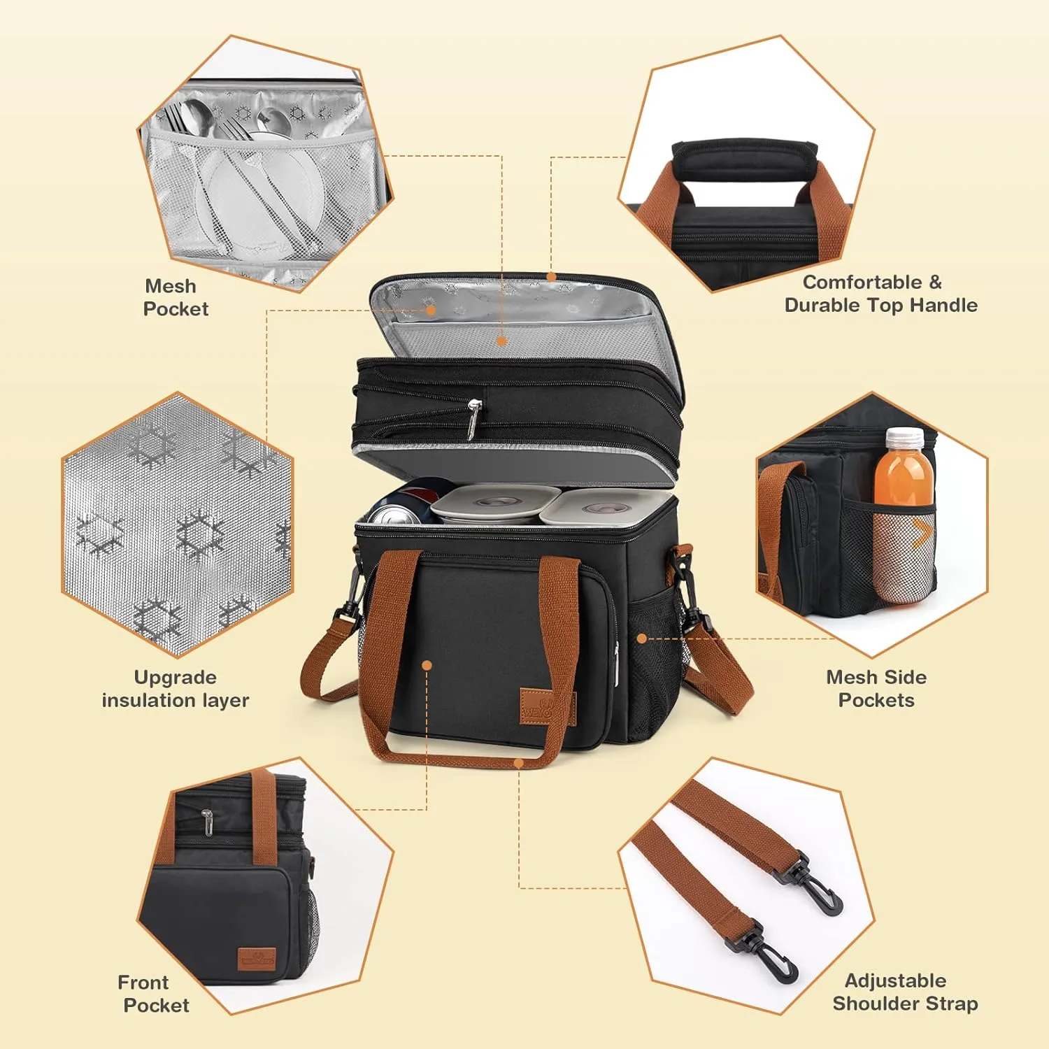 Double Layer Insulated Outdoor Picnic Bag