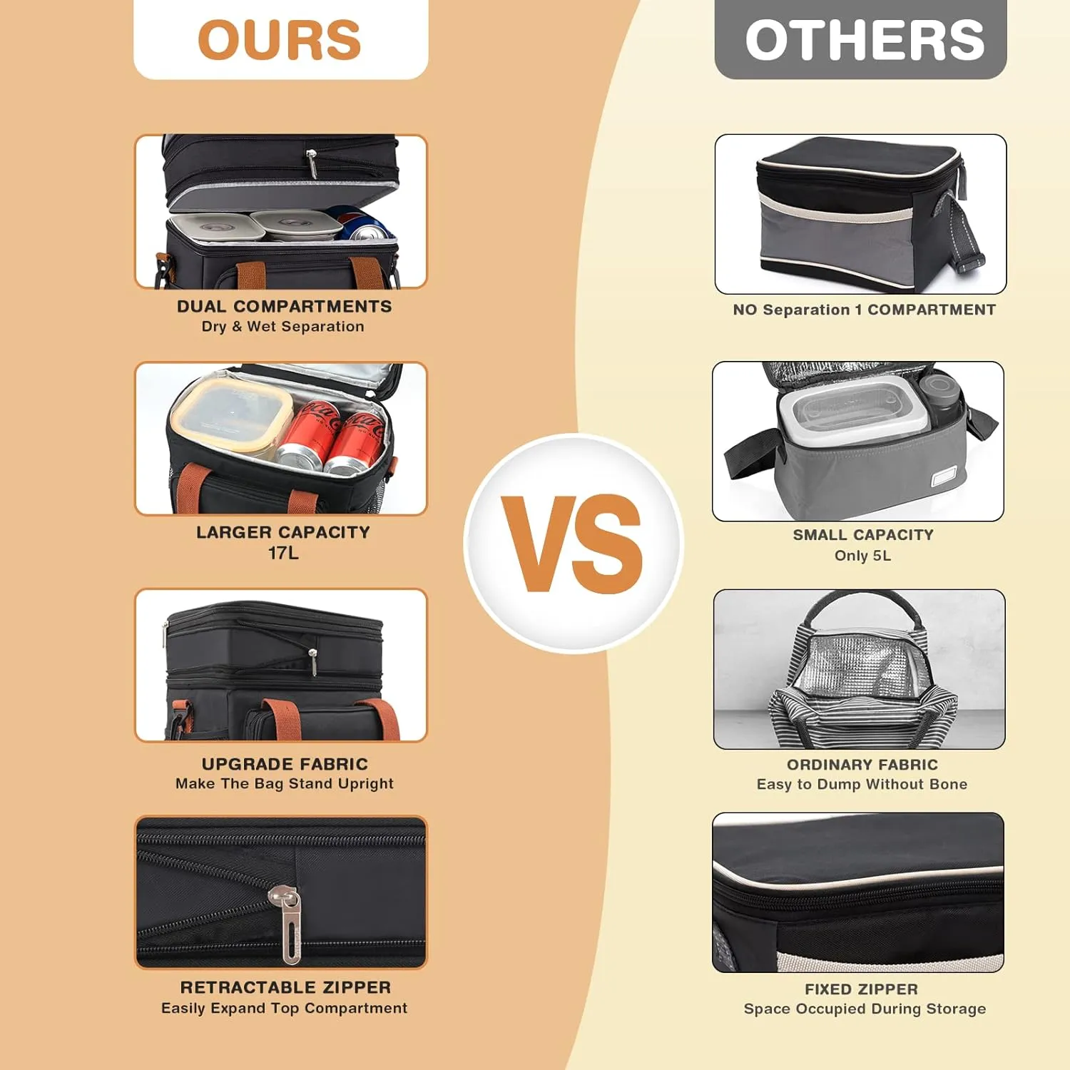 Double Layer Insulated Outdoor Picnic Bag