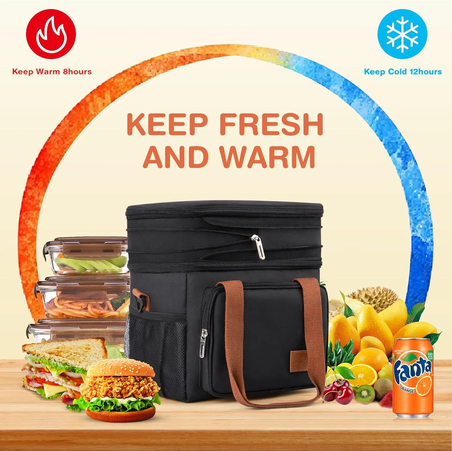 Double Layer Insulated Outdoor Picnic Bag