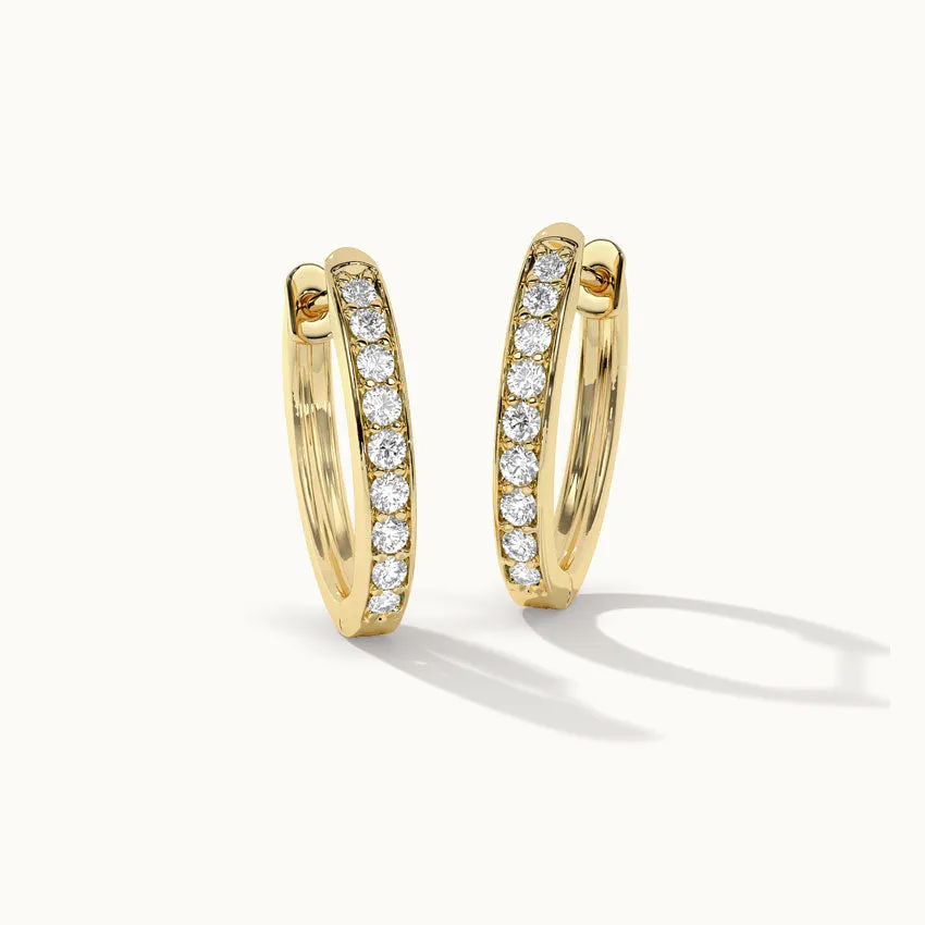 Elegant Diamond Hoops