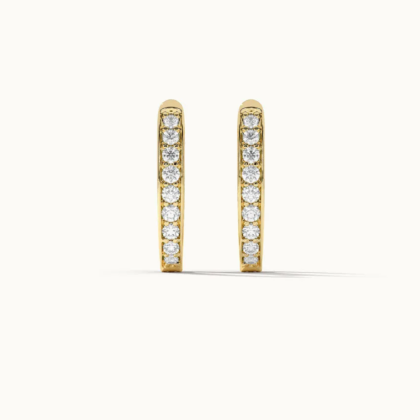Elegant Diamond Hoops