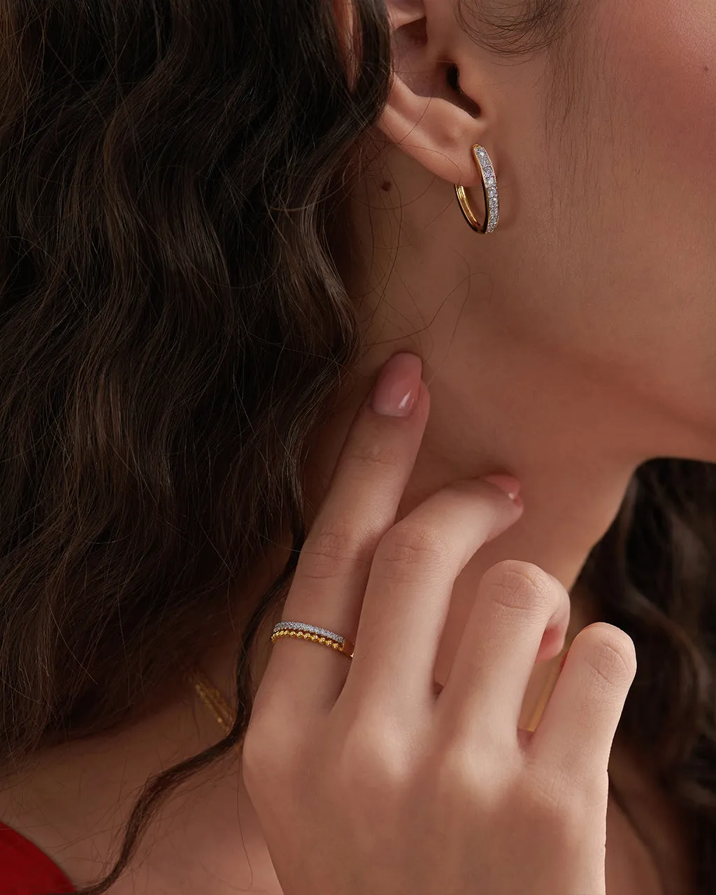 Elegant Diamond Hoops
