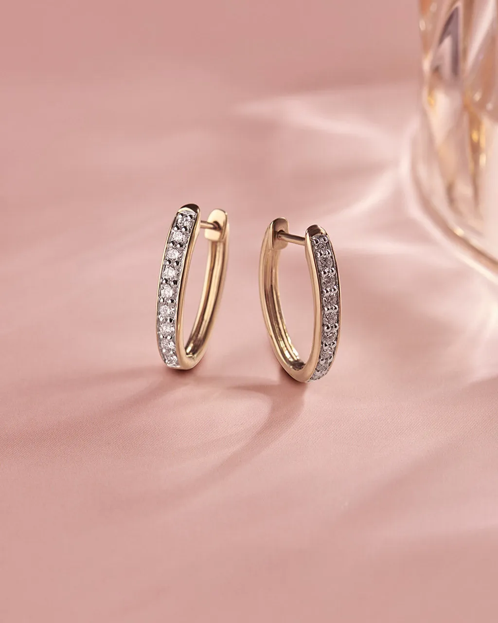 Elegant Diamond Hoops